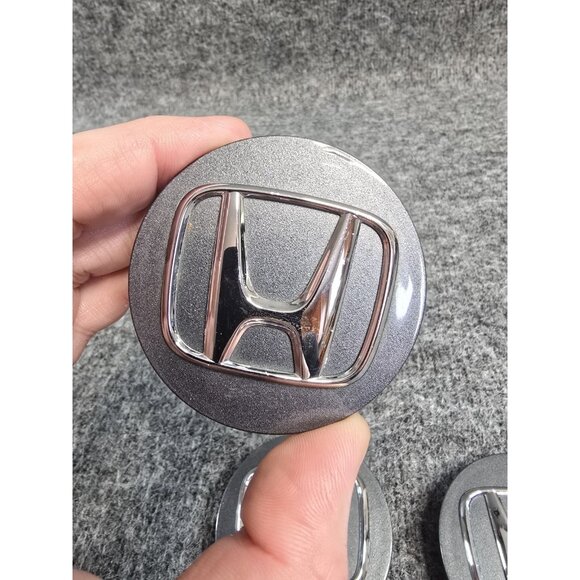 (4)Honda OEM Dark Gray Plastic 2 3/4" 2.75" Center Cap Hub Dust Cover PS+PPE #66 - Picture 4 of 8